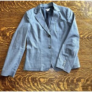 J. Crew 4 Fitted Gray Blazer Patch Pocket sz 8